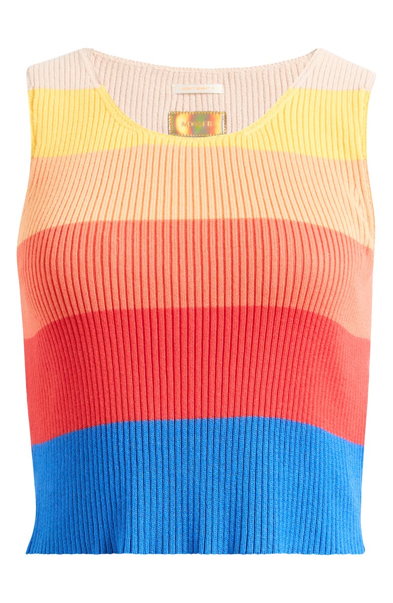MOTHER The Colorblock Sleeveless Rib Sweater, Alternate, color, Over The Horizon