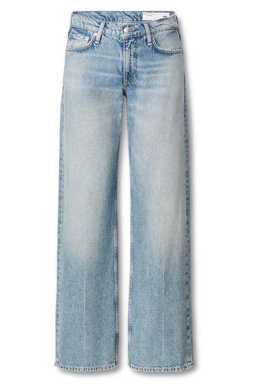 Rag & Bone /jean Saige Low Rise Wide Leg Jeans In Blue