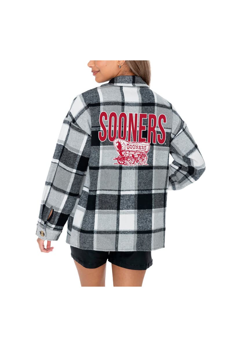 GAMEDAY COUTURE Women's Gameday Couture Gray Oklahoma Sooners End Zone Game Flannel Button-Up Shirt, Alternate, color, 
