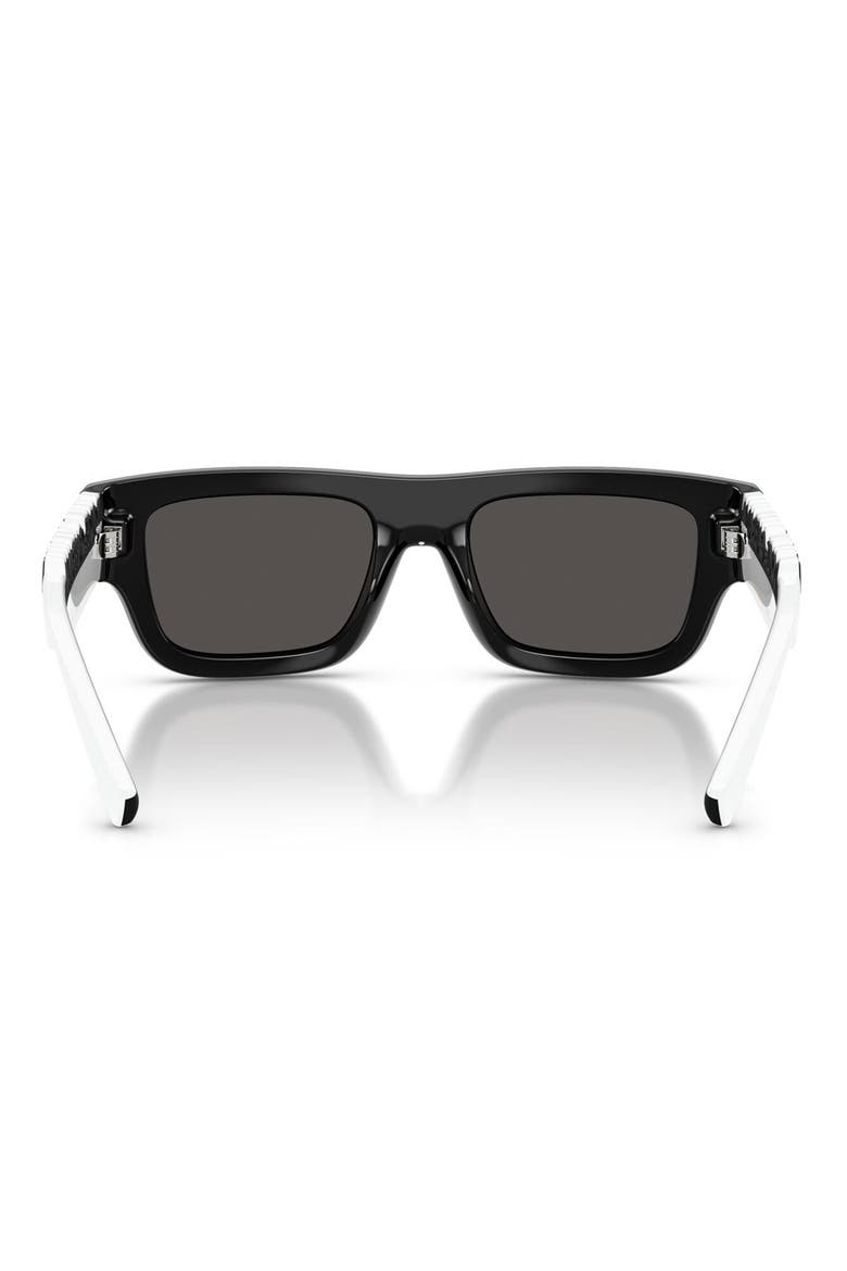 Kids' 47mm Small Rectangular Sunglasses, Alternate, color, WHITE/ BLACK / DARK GREY