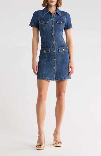 Alice + Olivia Jamie Denim Mini Shirtdress