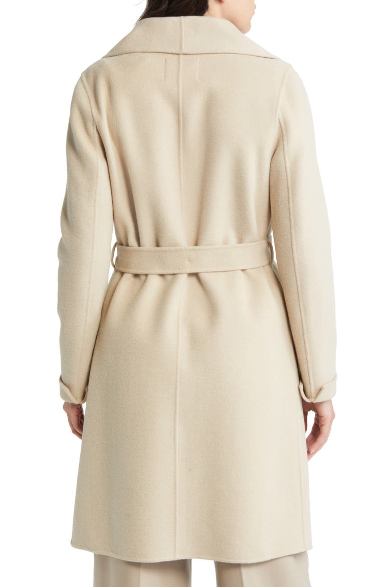 Belted Wool Blend Wrap Coat, Alternate, color, HUSH