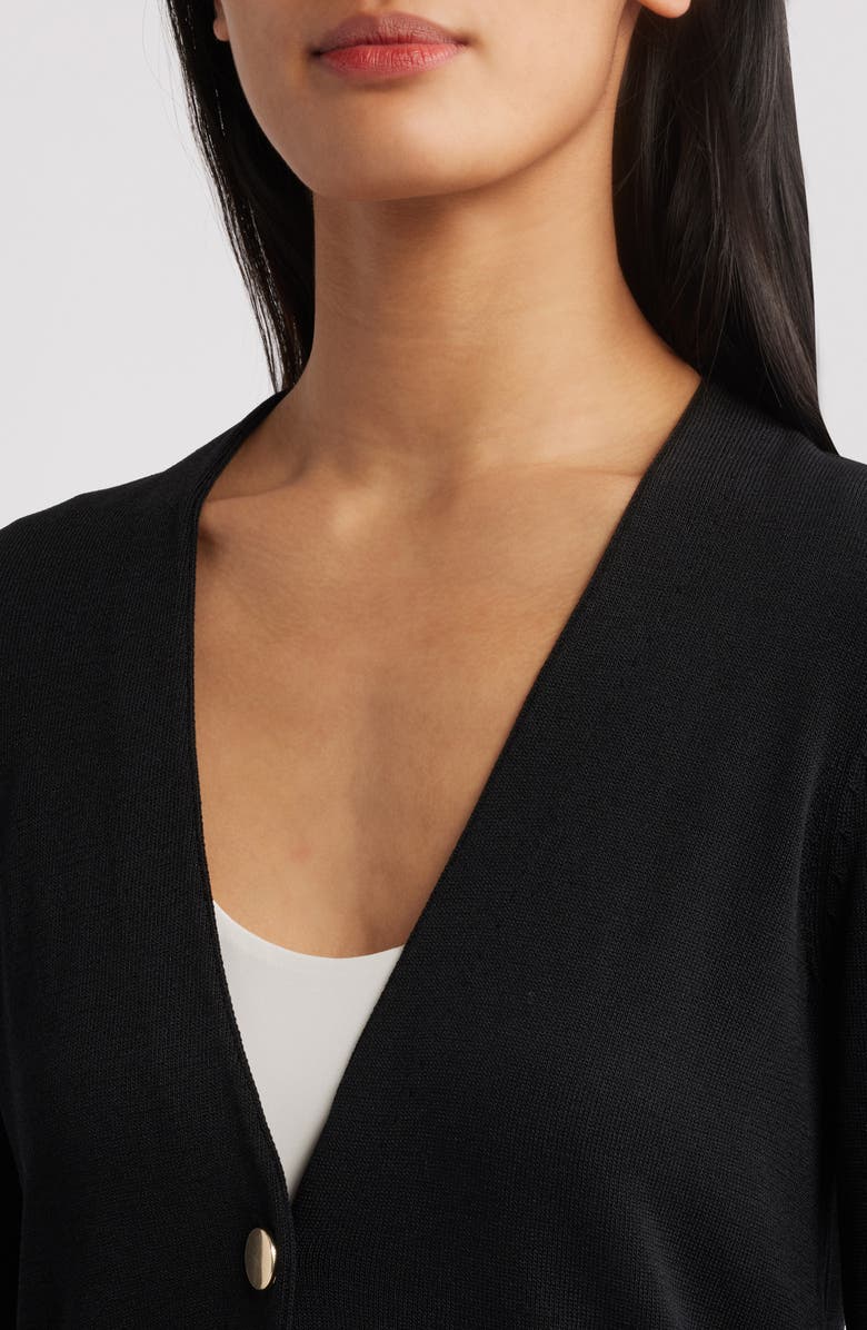 Anne Klein One-Button Duster Cardigan, Alternate, color,