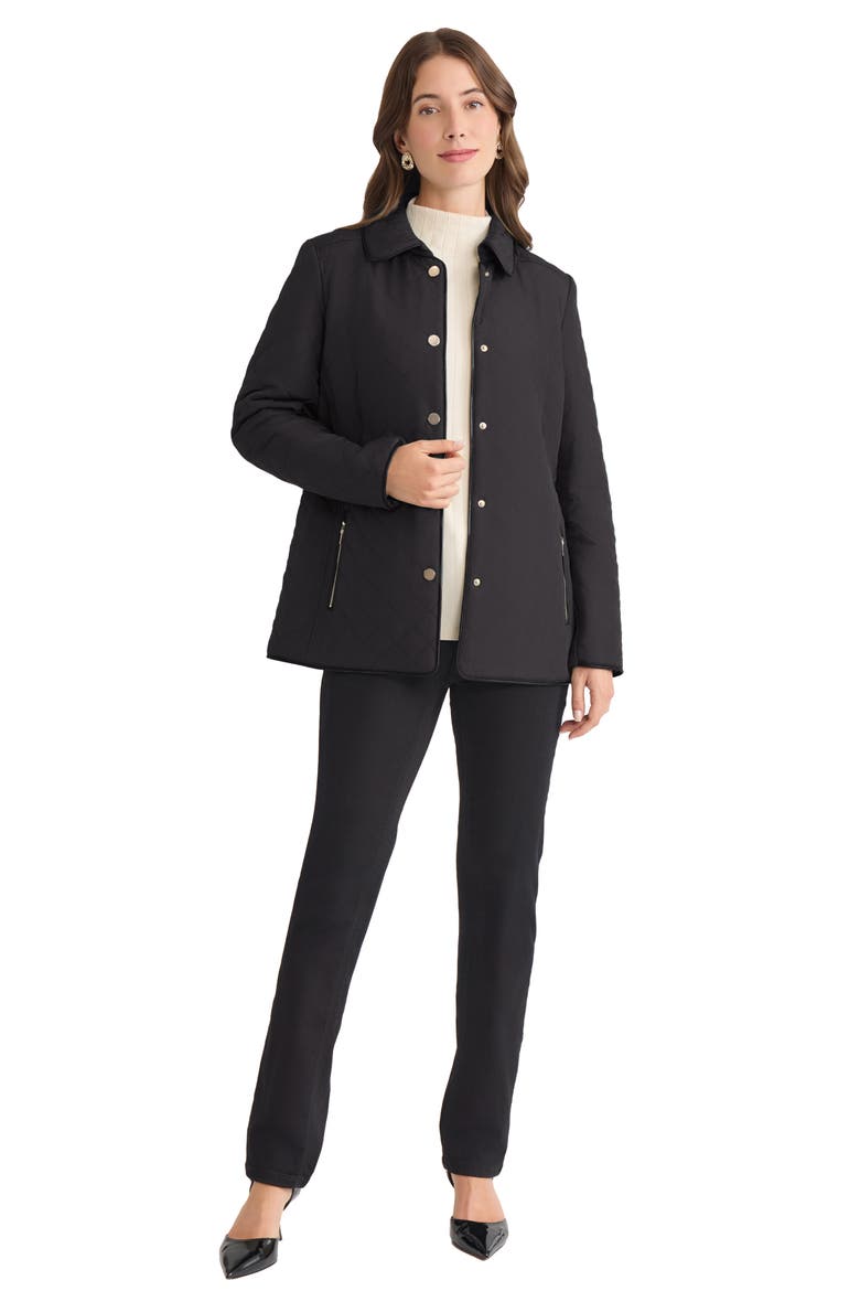 Quilted Jacket, Alternate, color, JONES BLACK