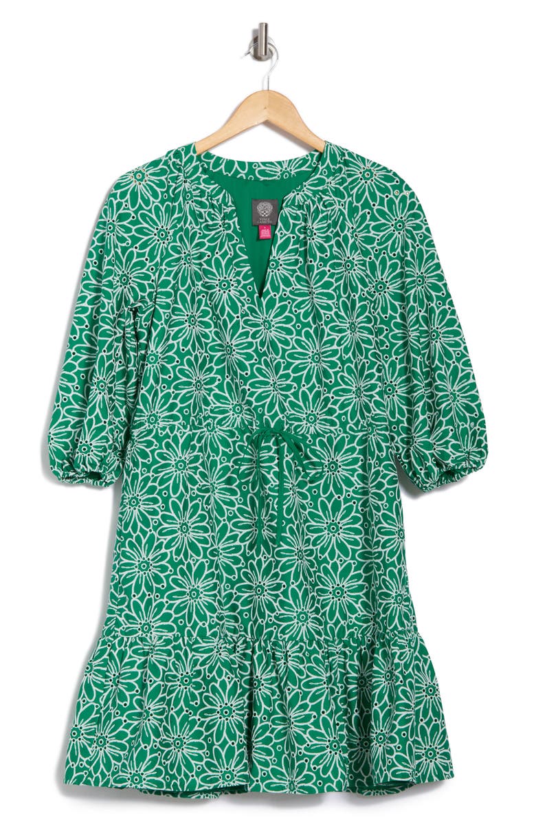 Vince Camuto Floral Embroidered Eyelet Cotton Fit & Flare Dress |  Nordstromrack