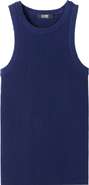 GOBI Mongolian Cashmere Ribbed Cotton Silk Cashmere Blend Tank Top