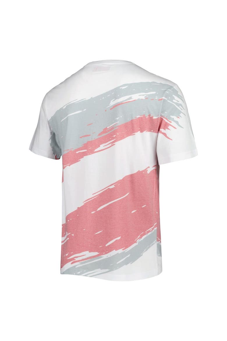 Men's Mitchell & Ness White Morehouse Maroon Tigers Paintbrush Sublimated T-Shirt, Alternate, color, White