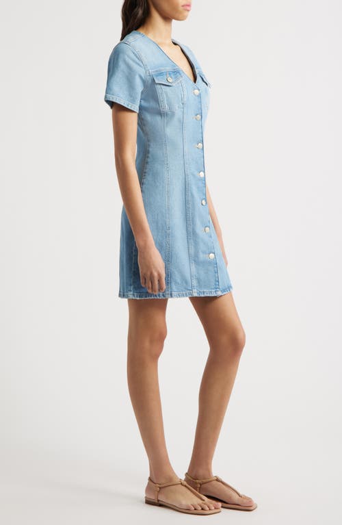 Rails Saratoga Denim Minidress In Faded Seaglass