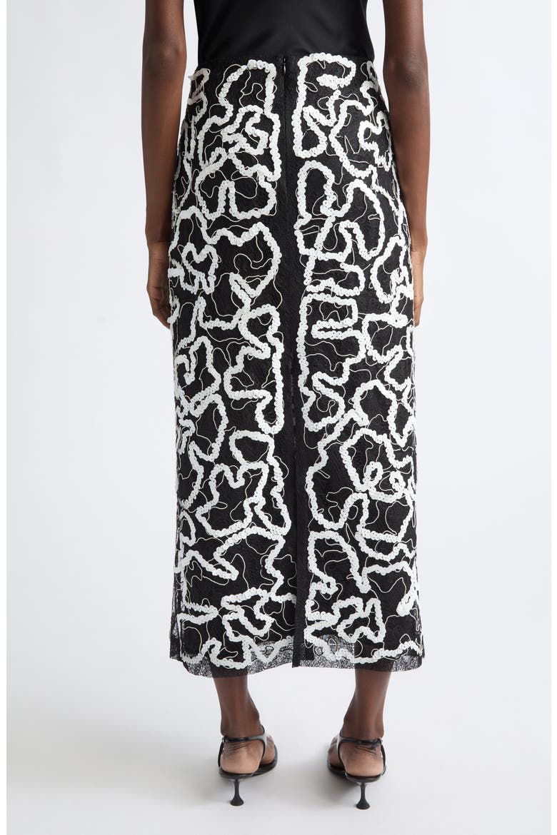 Maite Sequin Embellished Lace Skirt, Alternate, color, WHITE MULTI