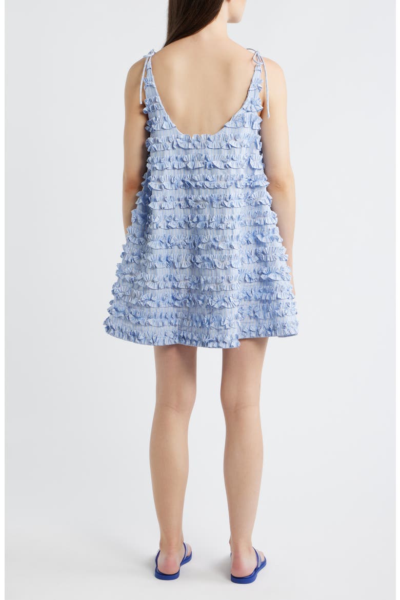 Leili Ruffle Sleeveless Minidress, Alternate, color, MINI BUSINESS STRIPE
