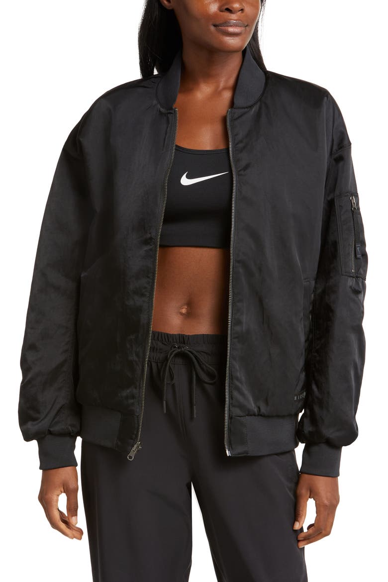 Sportswear Reversible Bomber Jacket, Main, color, BLACK/ ANTHRACITE