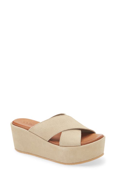 Bella Platform Wedge Slide Sandal (Women)