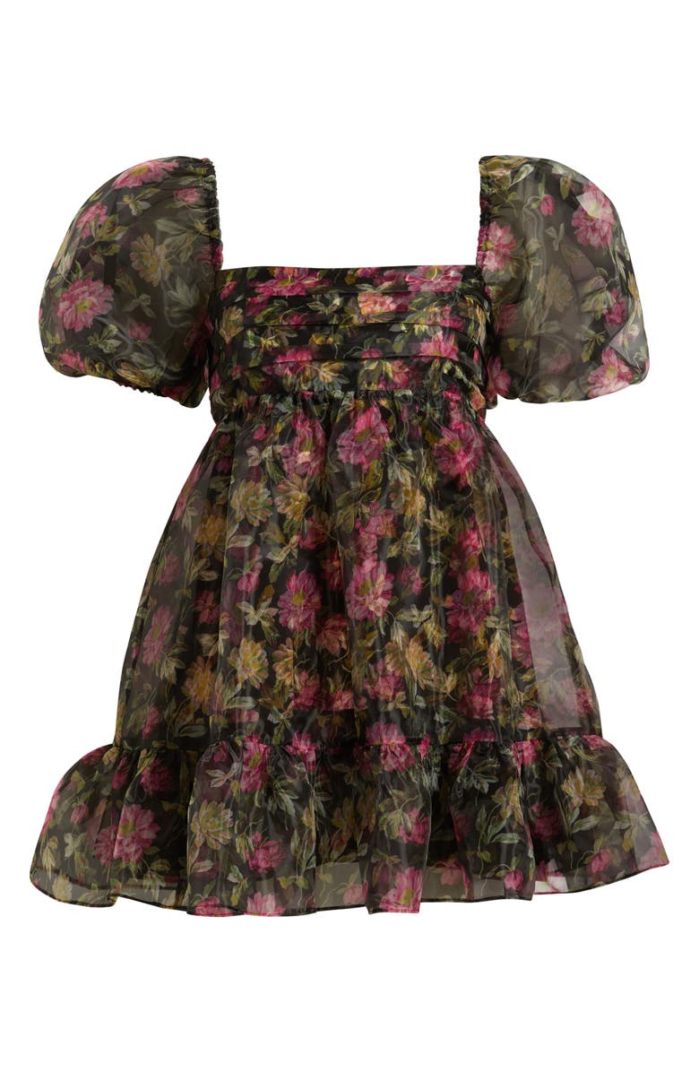 LIKELY Posh Babydoll Minidress, Alternate, color, Black Multi