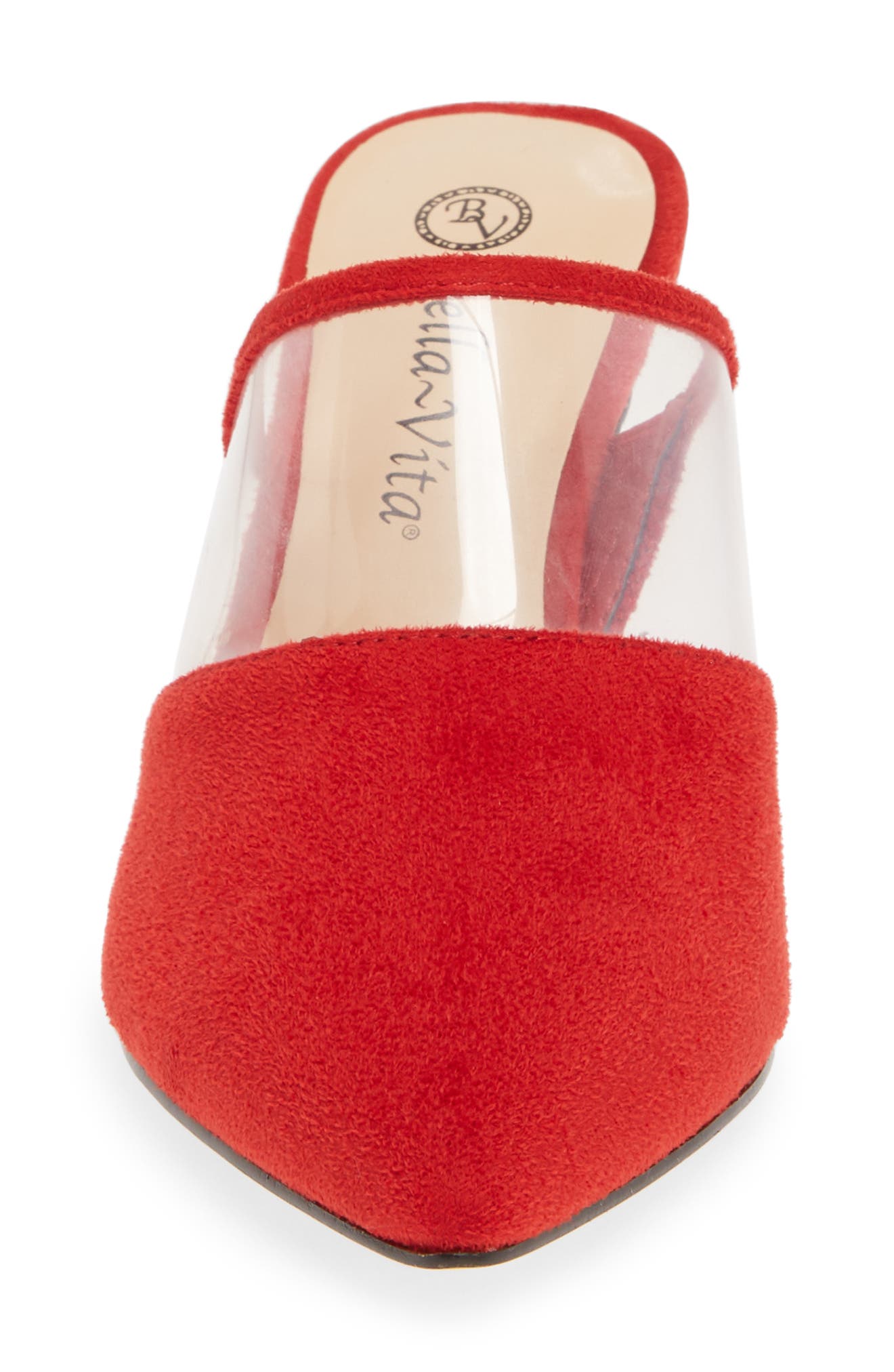 Blakely II Mule, Alternate, color, RED FAUX LEATHER