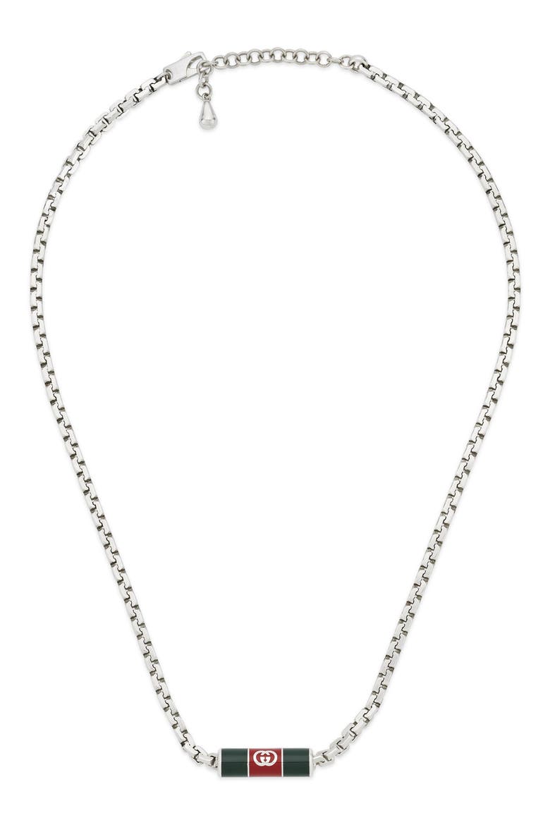 Web Pendant Necklace, Main, color, SILVER