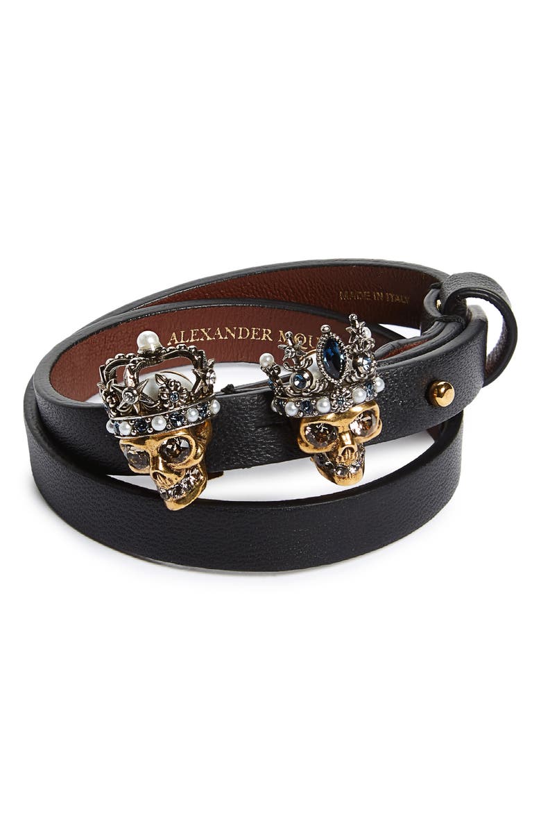 McQueen Alexander McQueen King & Queen Wrap Bracelet, Main, color, 