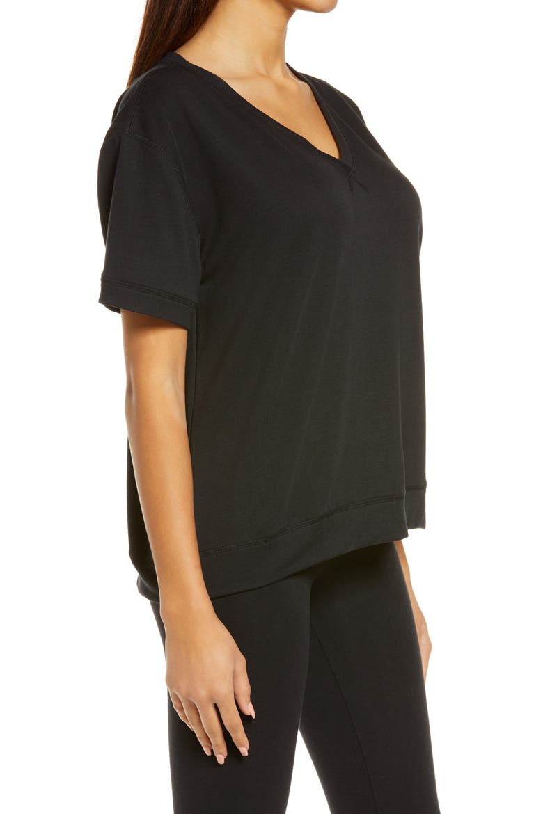 V-Neck T-Shirt, Alternate, color, BLACK
