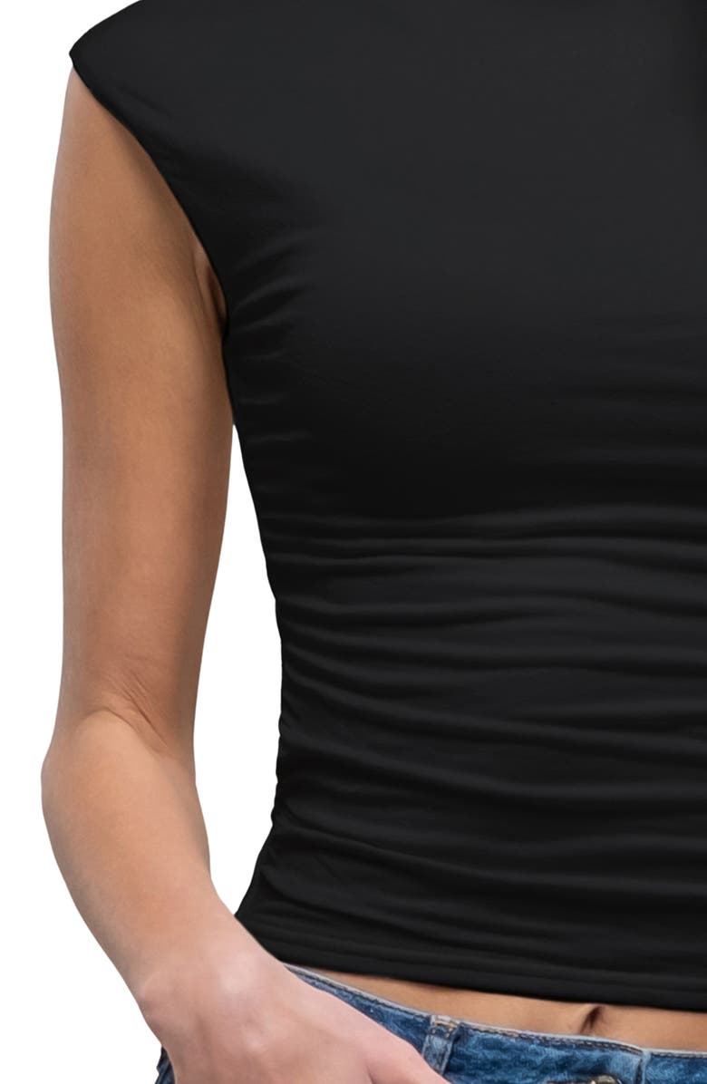 Blu Pepper Side Ruched Cap Sleeve Top, Alternate, color, 