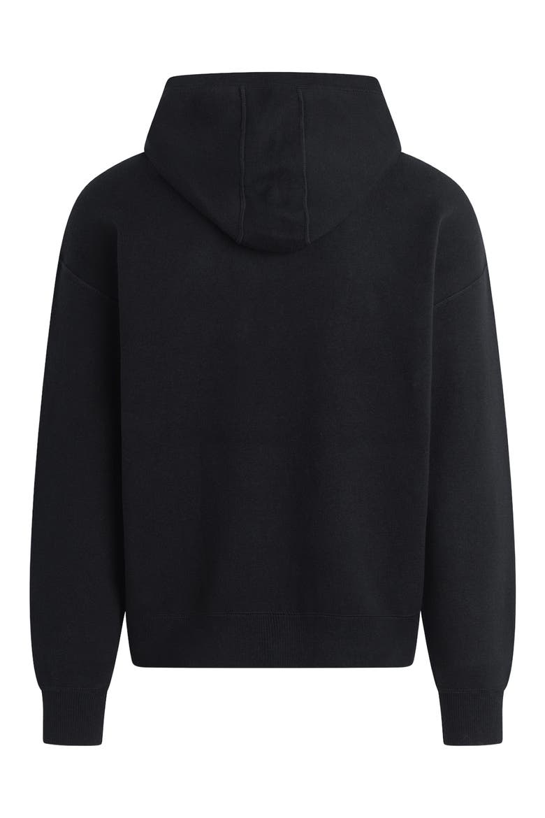 Cotton & Cashmere Double Knit Hoodie, Alternate, color, PITCH BLACK