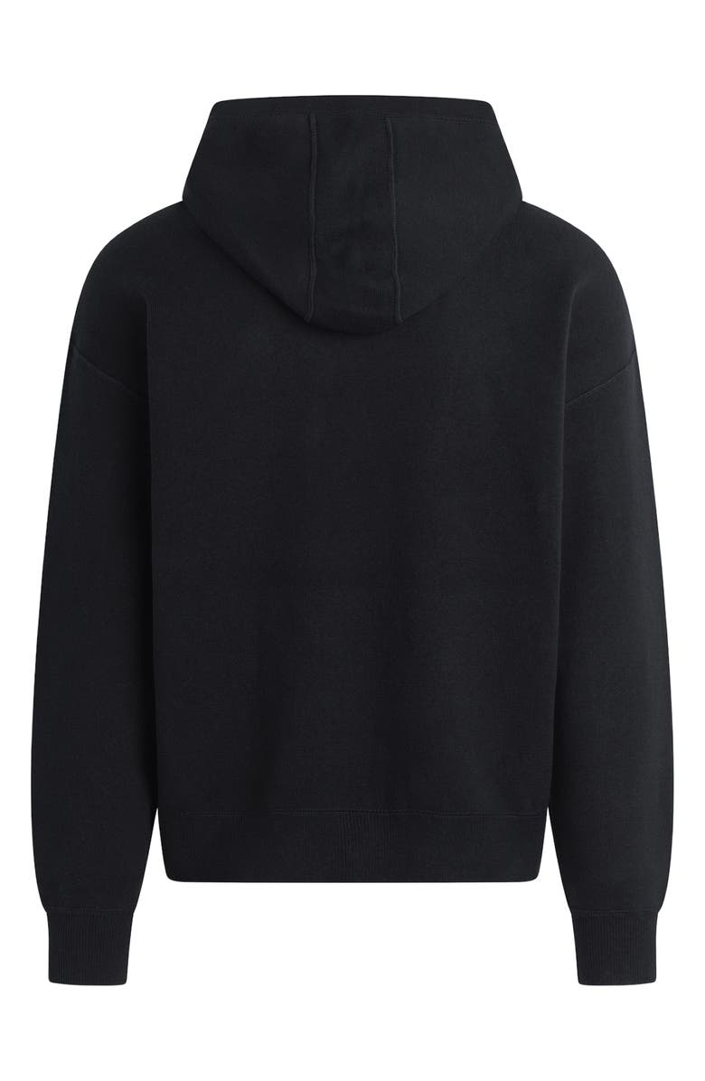 Hudson Jeans Cotton & Cashmere Double Knit Hoodie, Alternate, color, Pitch Black