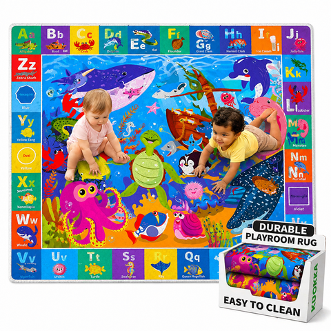 Baby Mat for Floor Play for Babies 6-12 Months - Super Soft ABC Play Mat for Toddlers 1-3
