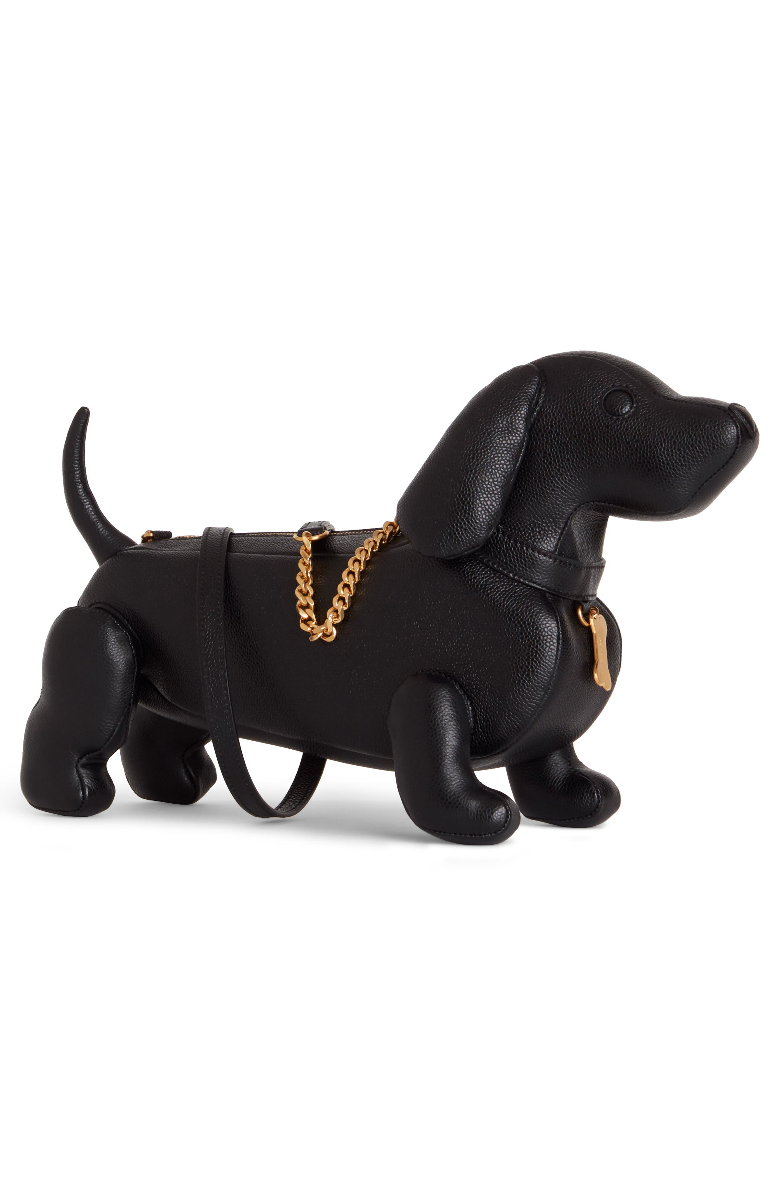 Thom Browne Mini Hector Leather Shoulder Bag, Alternate, color, 