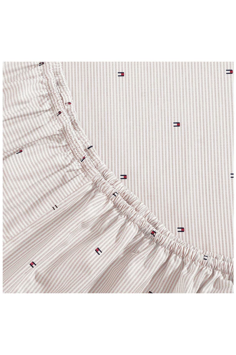 Ithaca Flag Stripe Cotton Percale Sheet Set, Alternate, color, DUSTY BEIGE