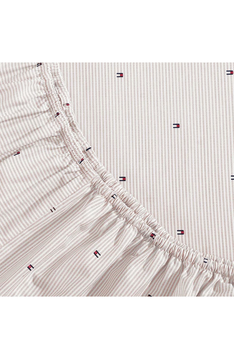 Tommy Hilfiger Ithaca Flag Stripe Cotton Percale Sheet Set, Alternate, color, Dusty Beige