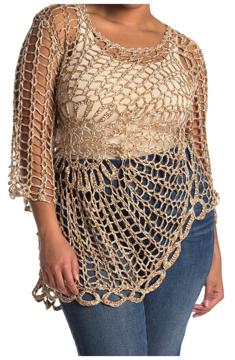 Forgotten Grace Open Weave Crochet Sweater, Main, color,