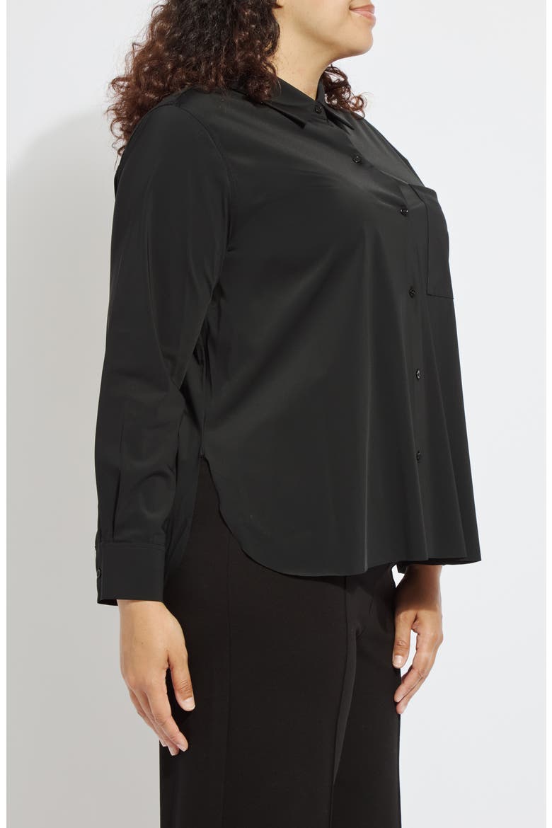 Schiffer 2.0 Microfiber Button-Up Shirt, Alternate, color, BLACK