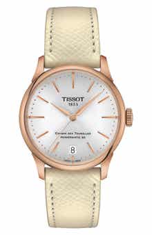 Tissot Chemin des Tourelles Powermatic 80 Leather Strap Watch, 34mm