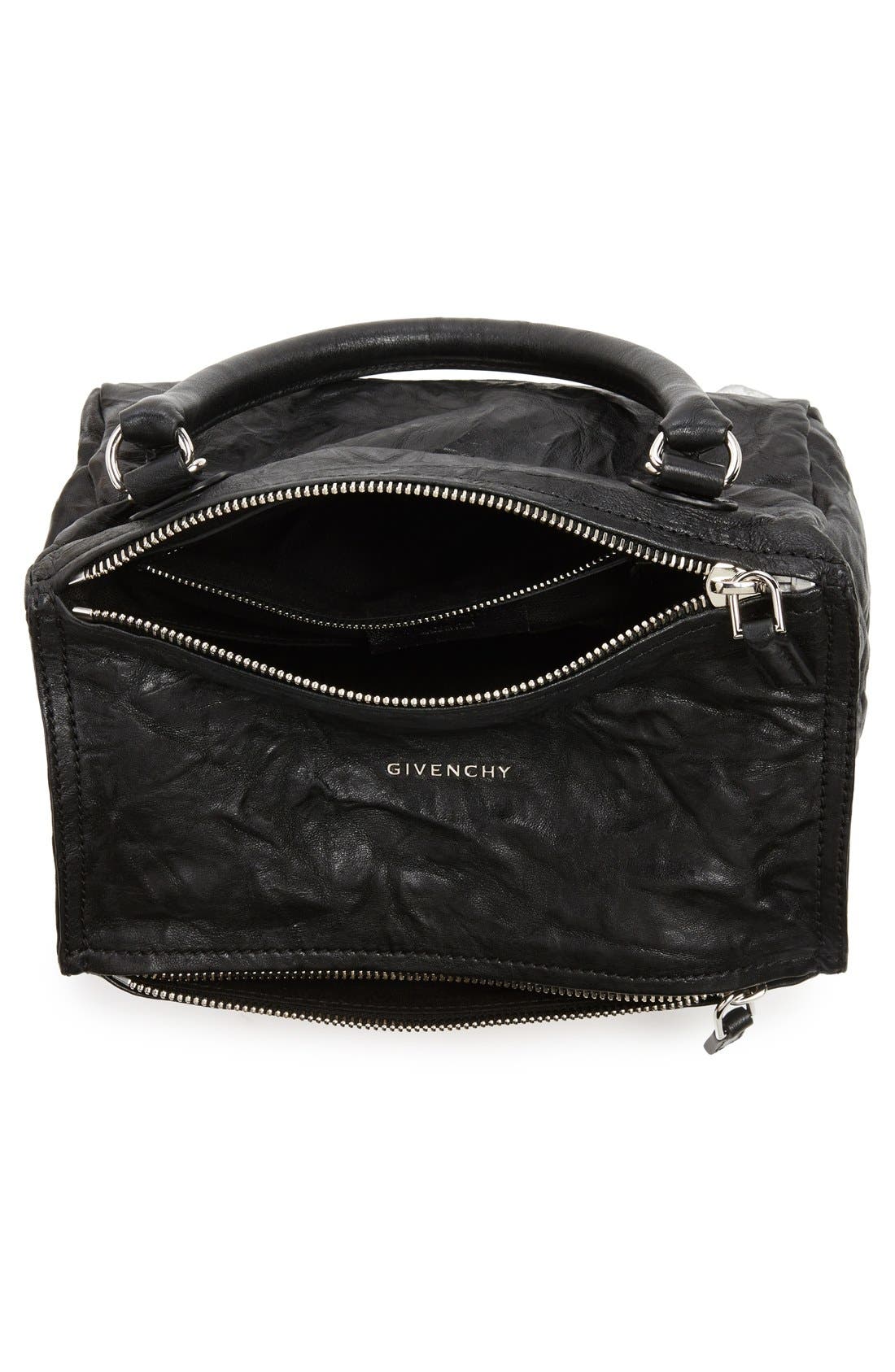 Small Pepe Pandora Leather Shoulder Bag, Alternate, color, BLACK