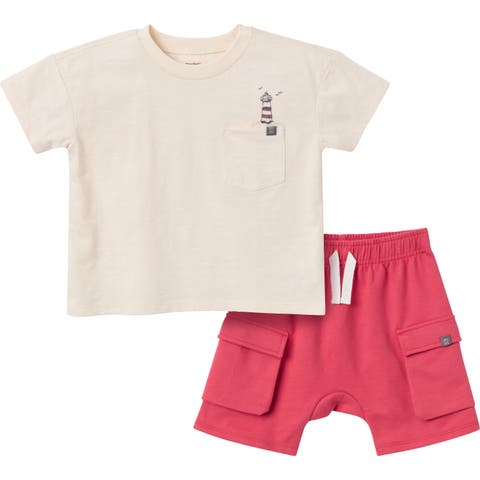 Top and Cargo Shorts Set