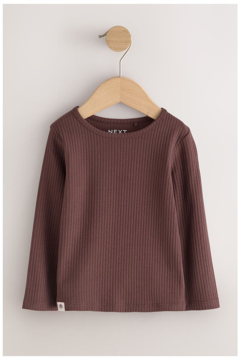 Kids' 5-Pack Rib Assorted Long Sleeve Tops, Alternate, color, NEUTRAL