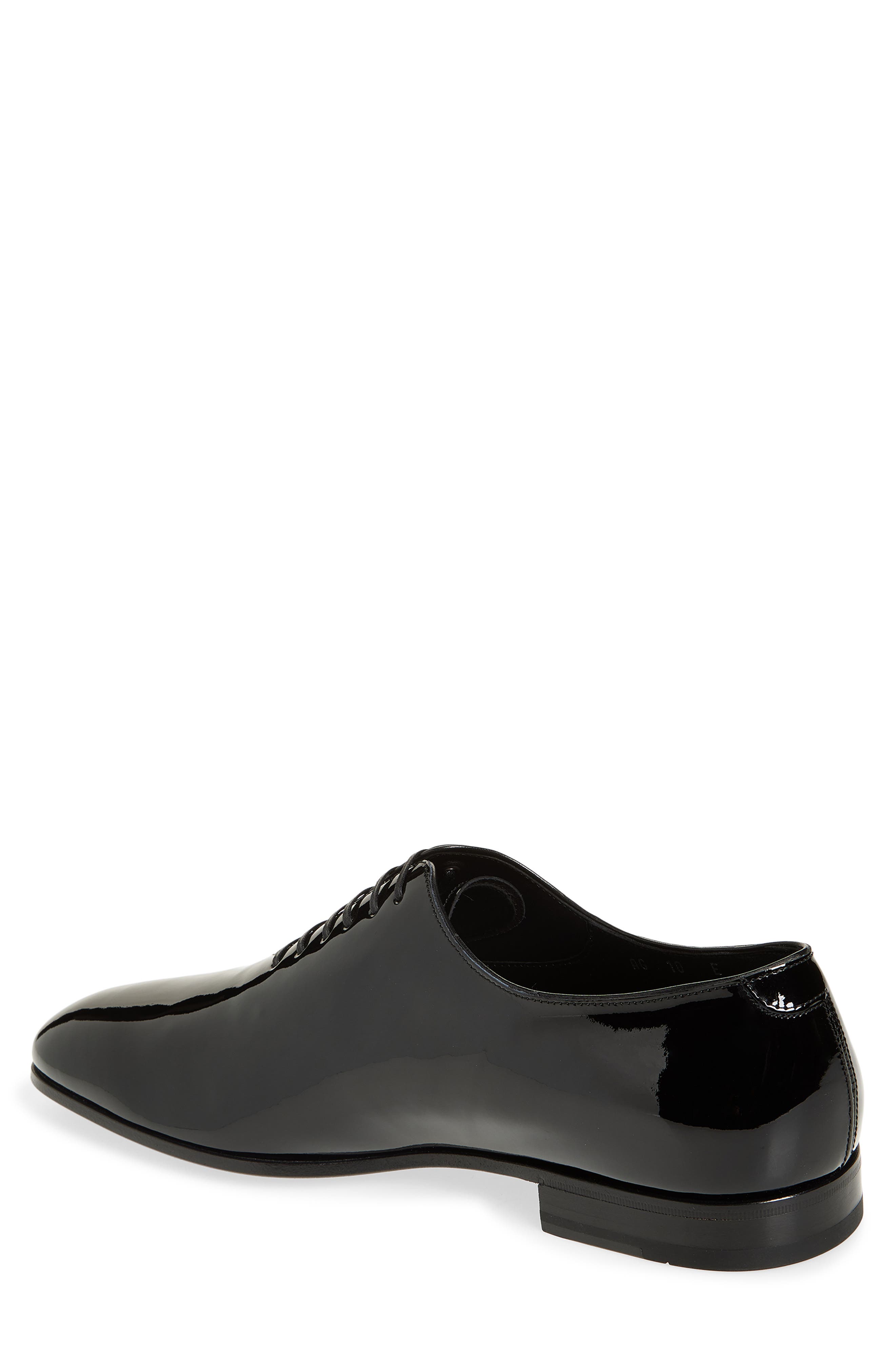 FERRAGAMO Astro Patent Leather Wholecut Shoe, Alternate, color, Nero Nero Nero