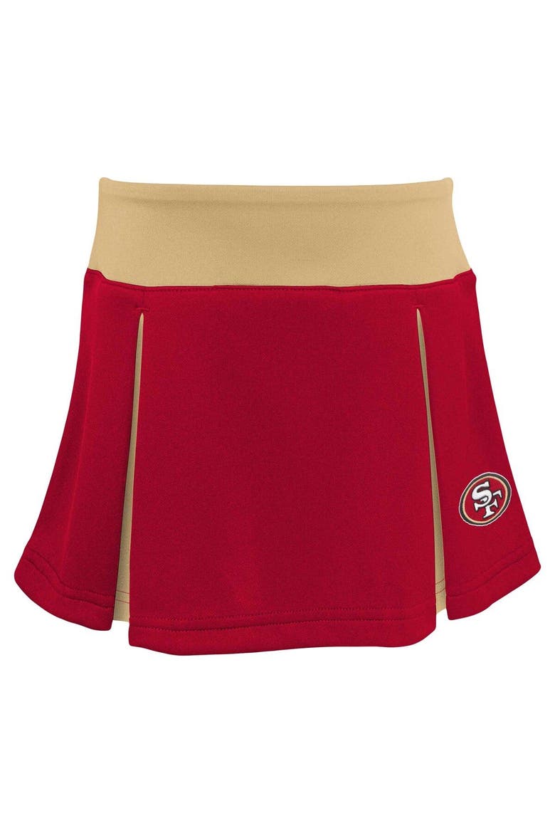 Girls Youth Scarlet San Francisco 49ers Spirit Two-Piece Cheerleader Set, Alternate, color, Scarlet