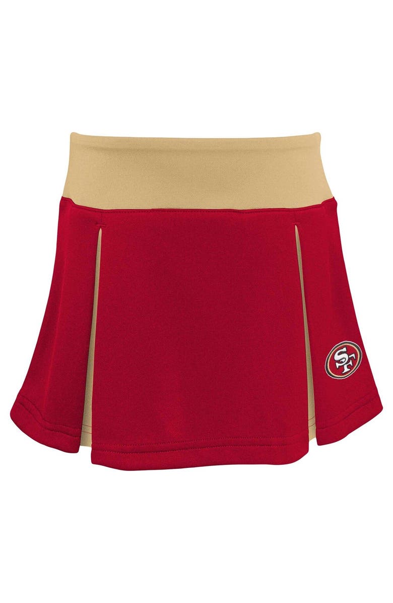 Outerstuff Girls Youth Scarlet San Francisco 49ers Spirit Two-Piece Cheerleader Set, Alternate, color, Scarlet