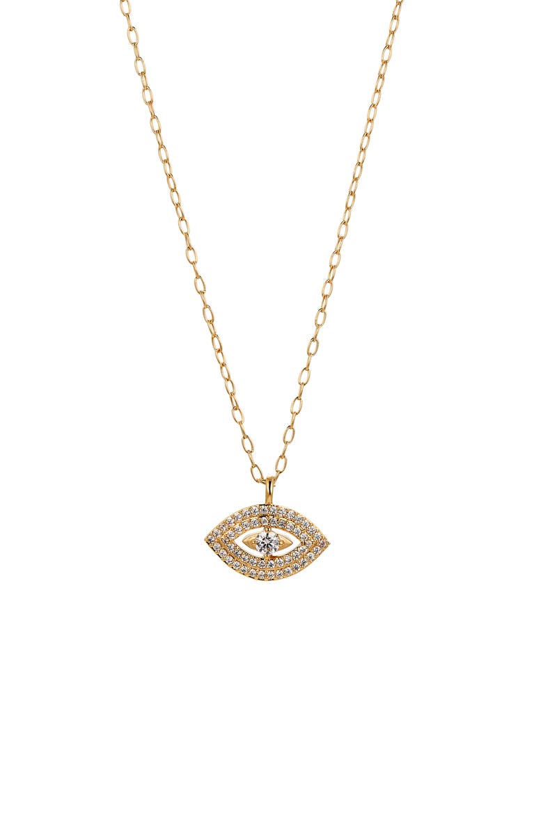 Daylight Evil Eye Pendant Necklace, Main, color, GOLD