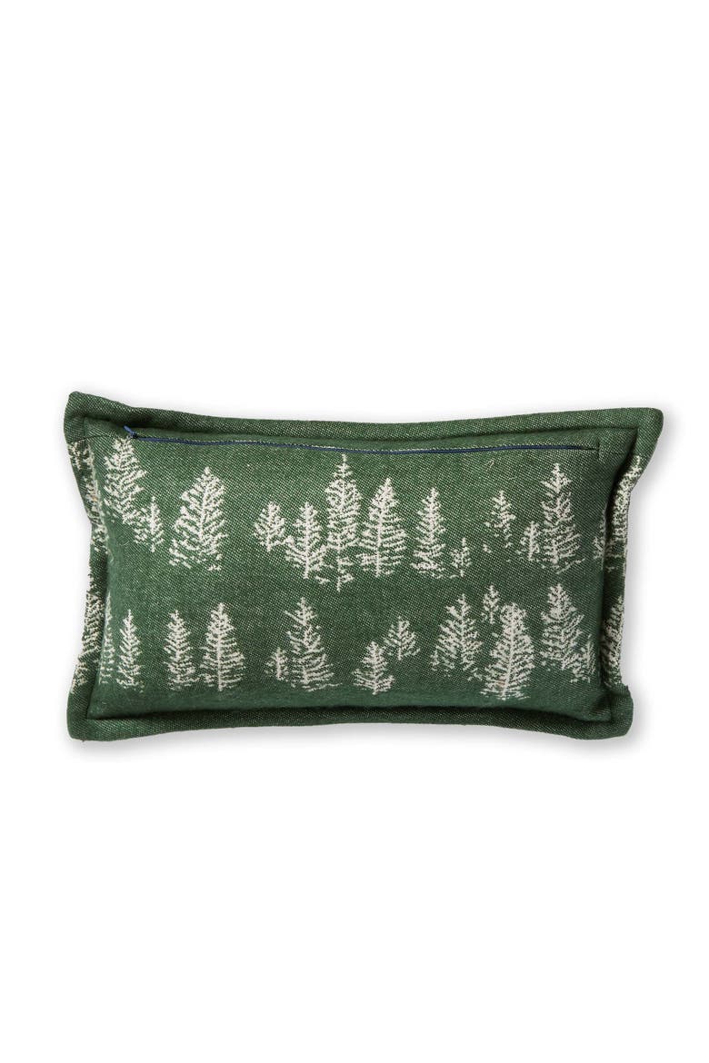 Aspen Green Lumbar Pillow Acrylic Throw Pillow for Christmas, Main, color, Green