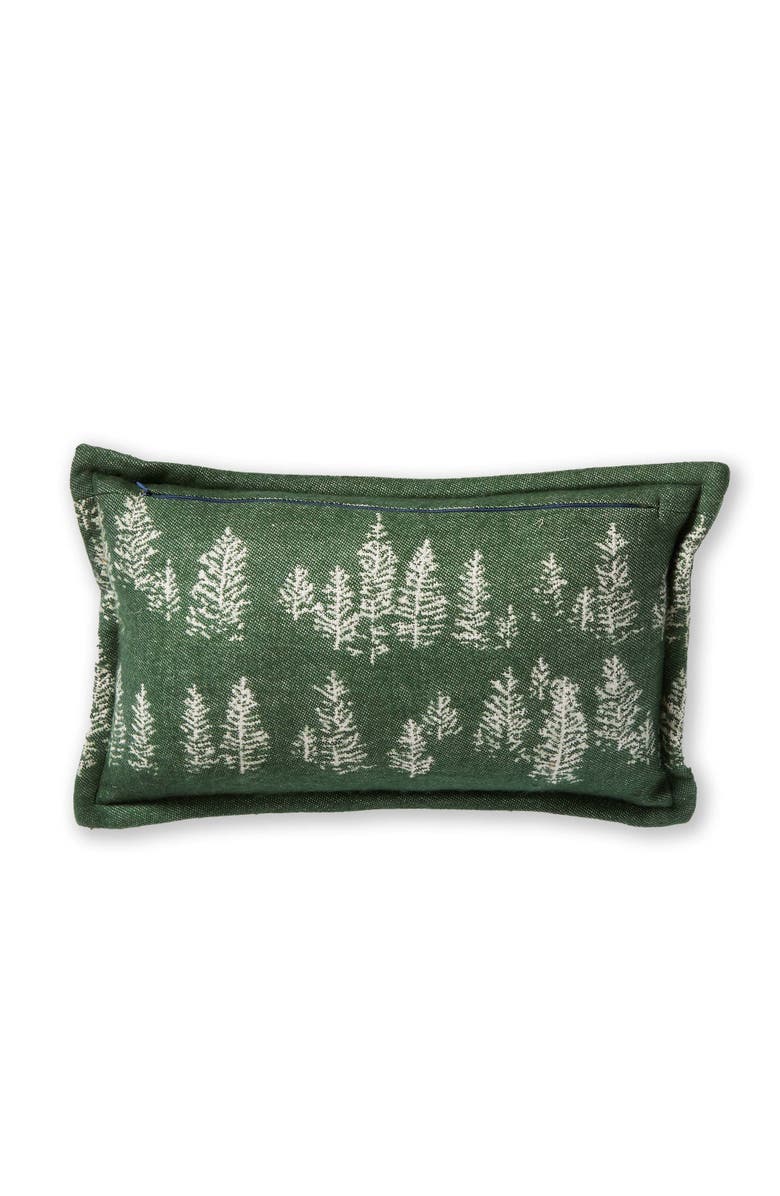 tag Aspen Green Lumbar Pillow Acrylic Throw Pillow for Christmas, Main, color, Green
