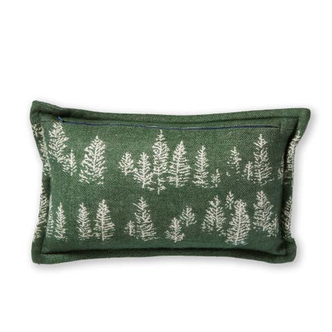 Aspen Green Lumbar Pillow Acrylic Throw Pillow for Christmas