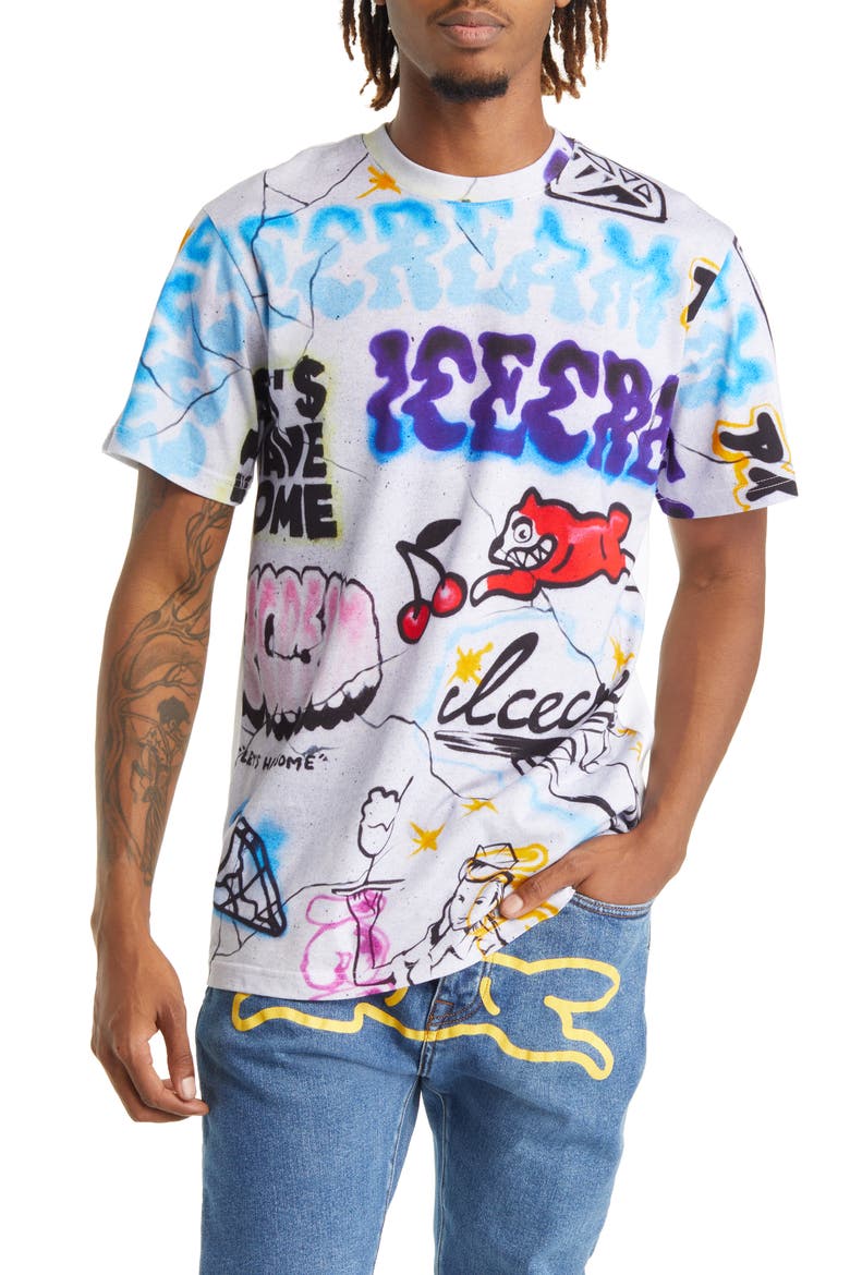 Lion Graphic Tee, Main, color, WHITE