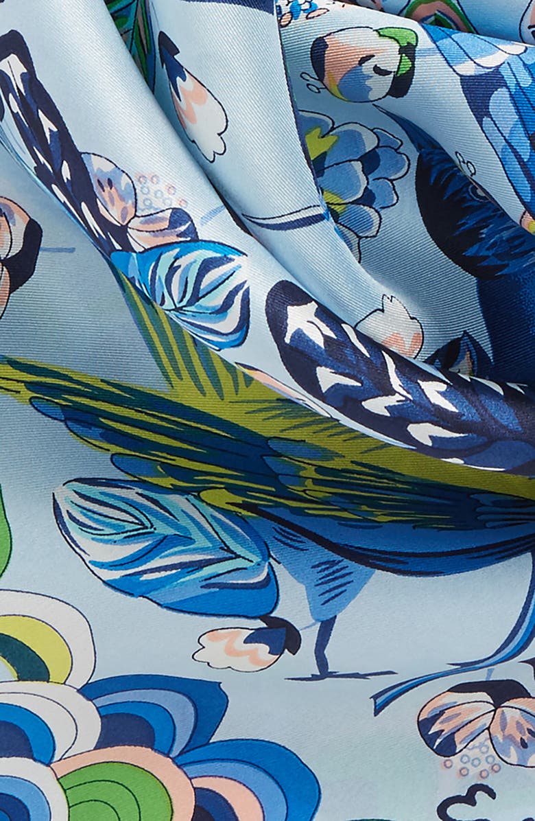 Echo Flight of Fancy Square Silk Scarf, Alternate, color, 