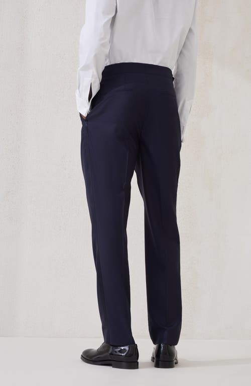 Brunello Cucinelli Tuxedo Trousers With Pleats In Blue