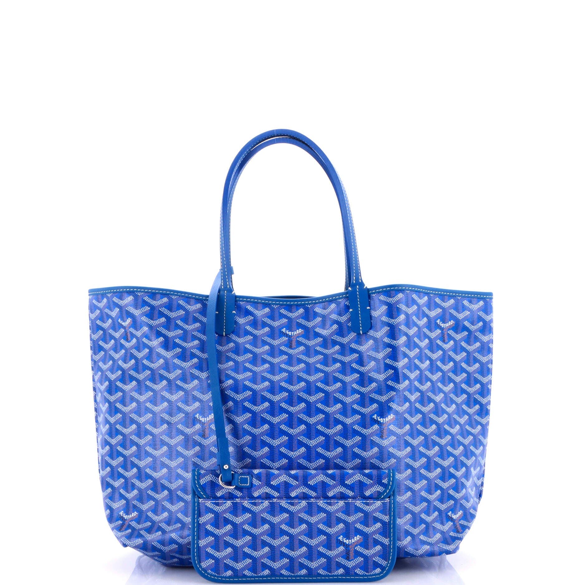 Pre-Owned Goyard Saint Louis Tote Coated Canvas PM, Alternate, color, Blue