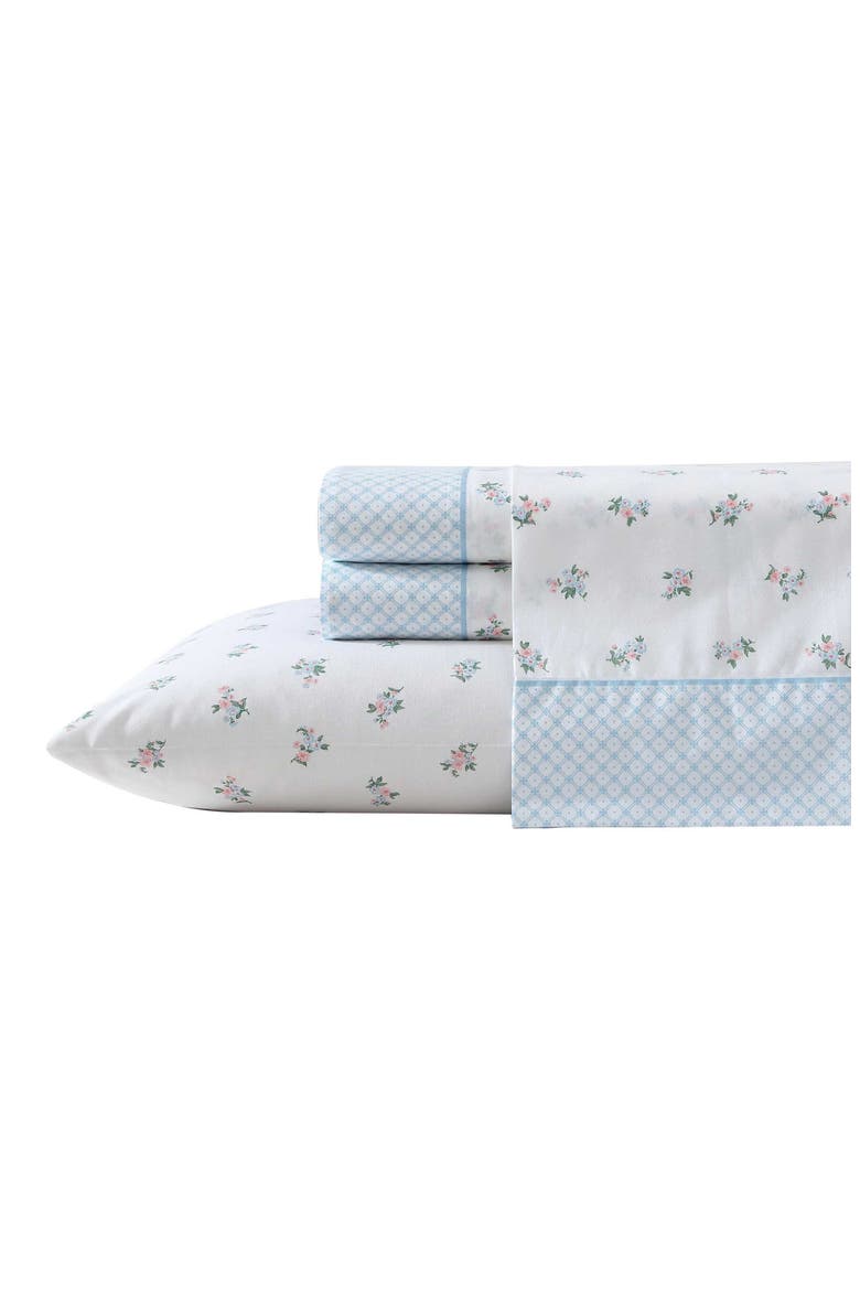 Harperette 4-Piece Sheet Set, Main, color, BLUE MULTI