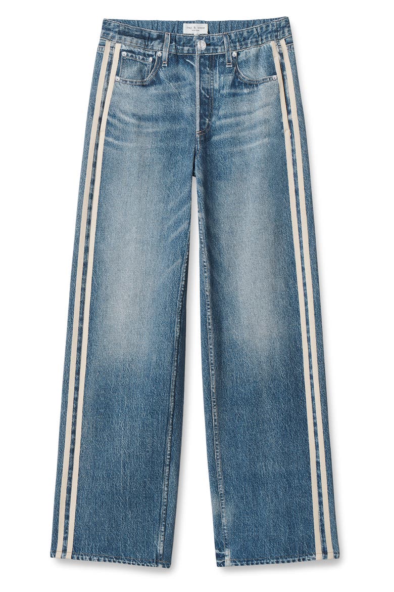 rb Miramar Track Stripe Cotton Terry Sweatpant Jeans, Alternate, color, SUTTON