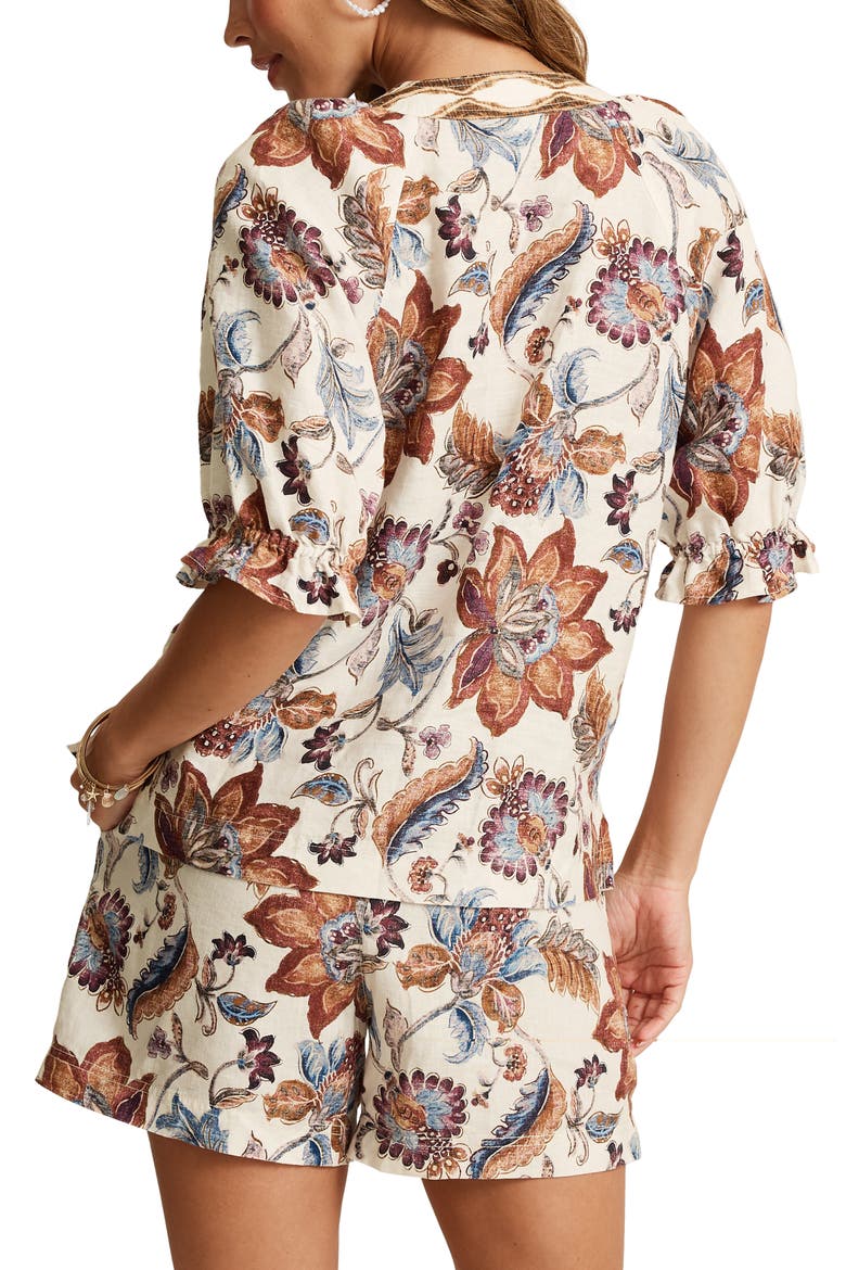 Mesa Shores Coastalina Linen Top, Alternate, color, COCONUT