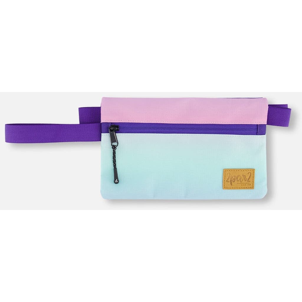Deux Par Deux Double Pencil Case In Purple