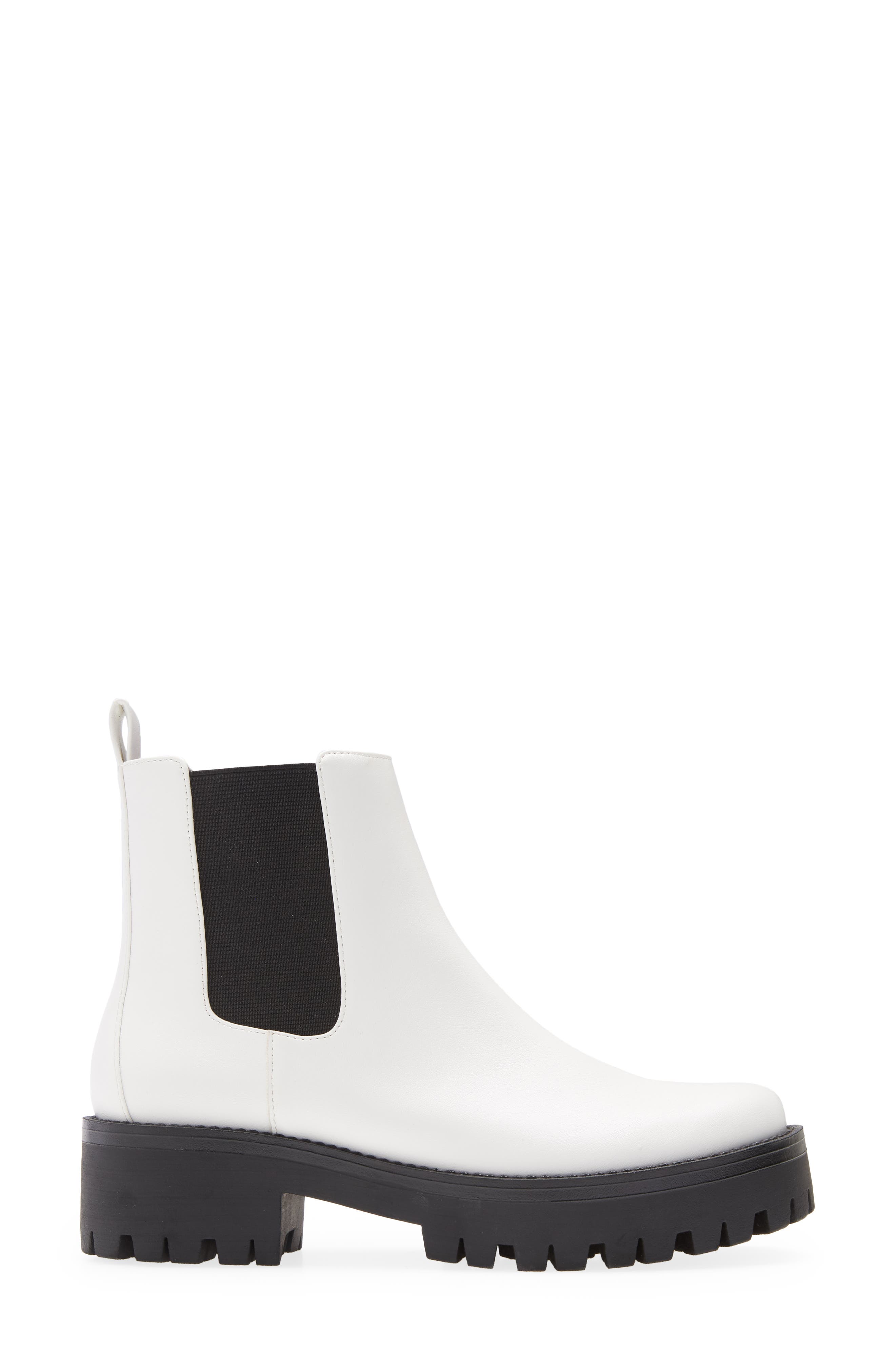 Kora Lug Chelsea Boot, Alternate, color, WHITE